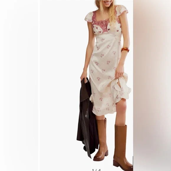 Free People Haven Embroidered Midi Dress - Picture 3 of 15